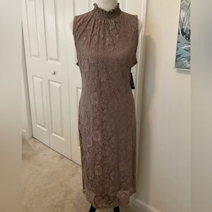 New York & Company NWT Elegant Lace Sleeveless Wedding Guest Midi Dress Size XL